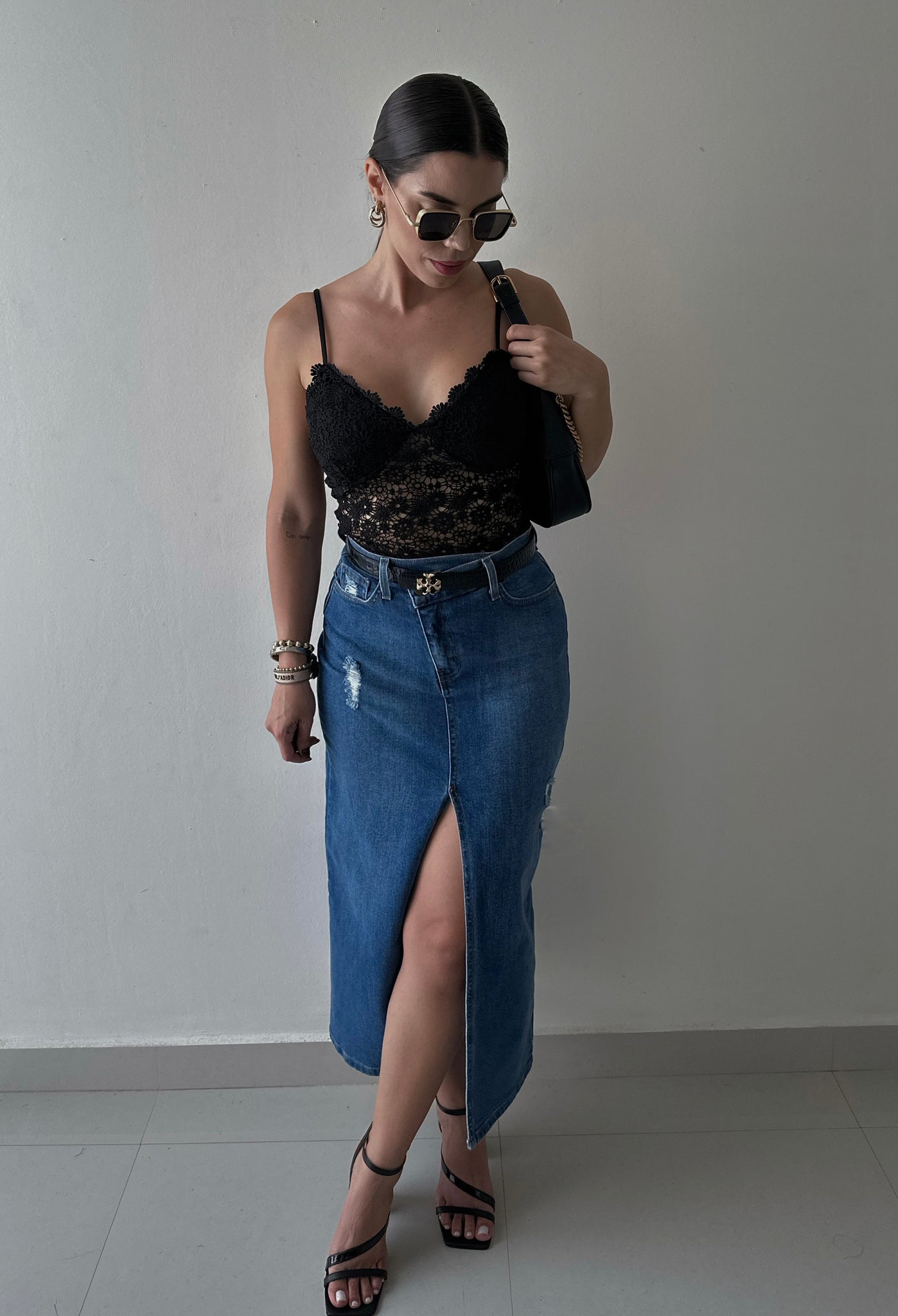 SUPER STRETCH DENIM SKIRT