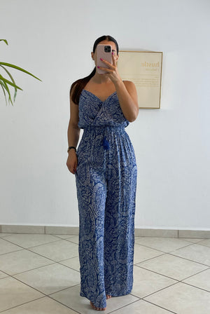 ELASTIC WAISTBAND JUMPSUIT