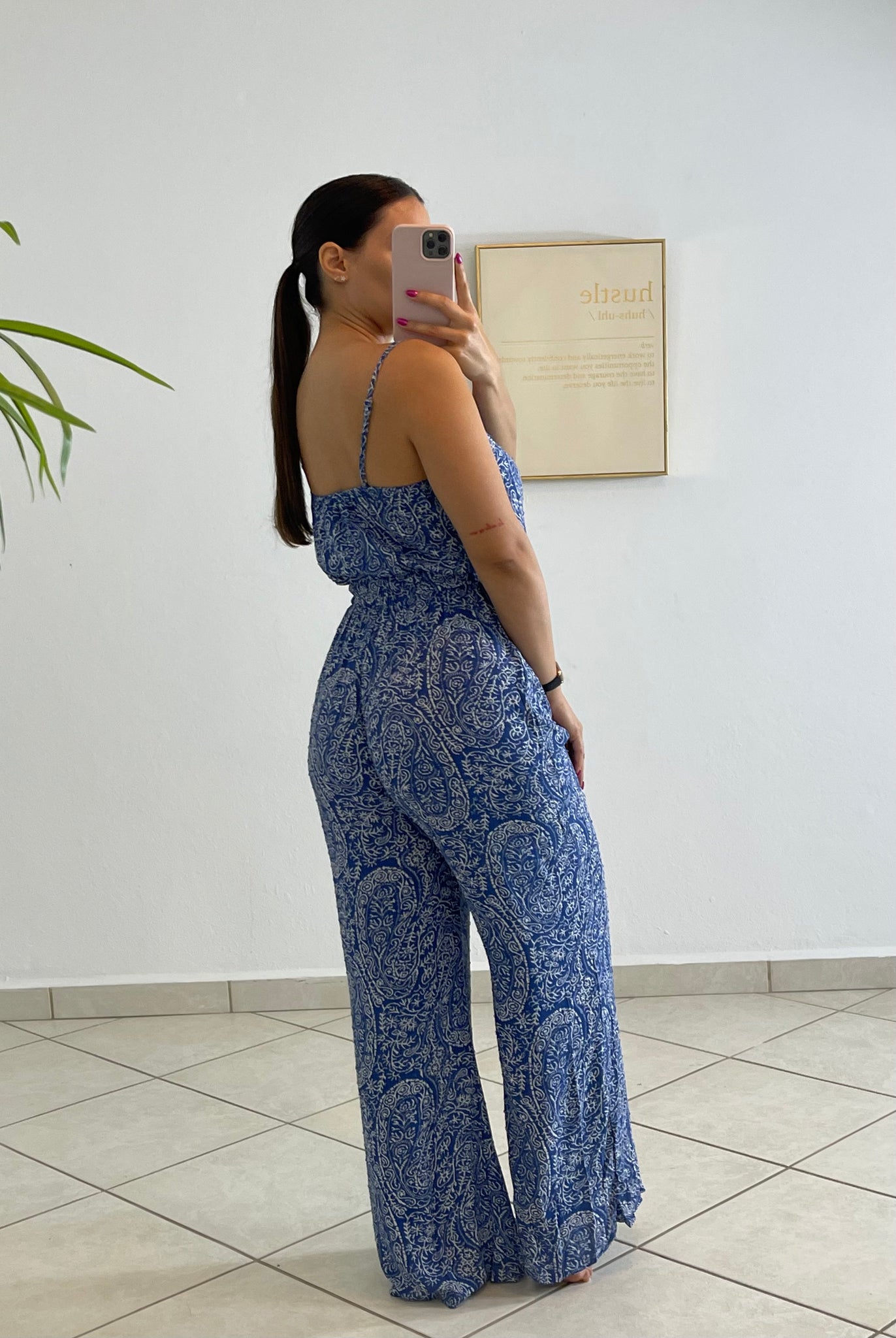 ELASTIC WAISTBAND JUMPSUIT