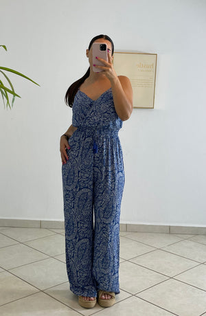 ELASTIC WAISTBAND JUMPSUIT