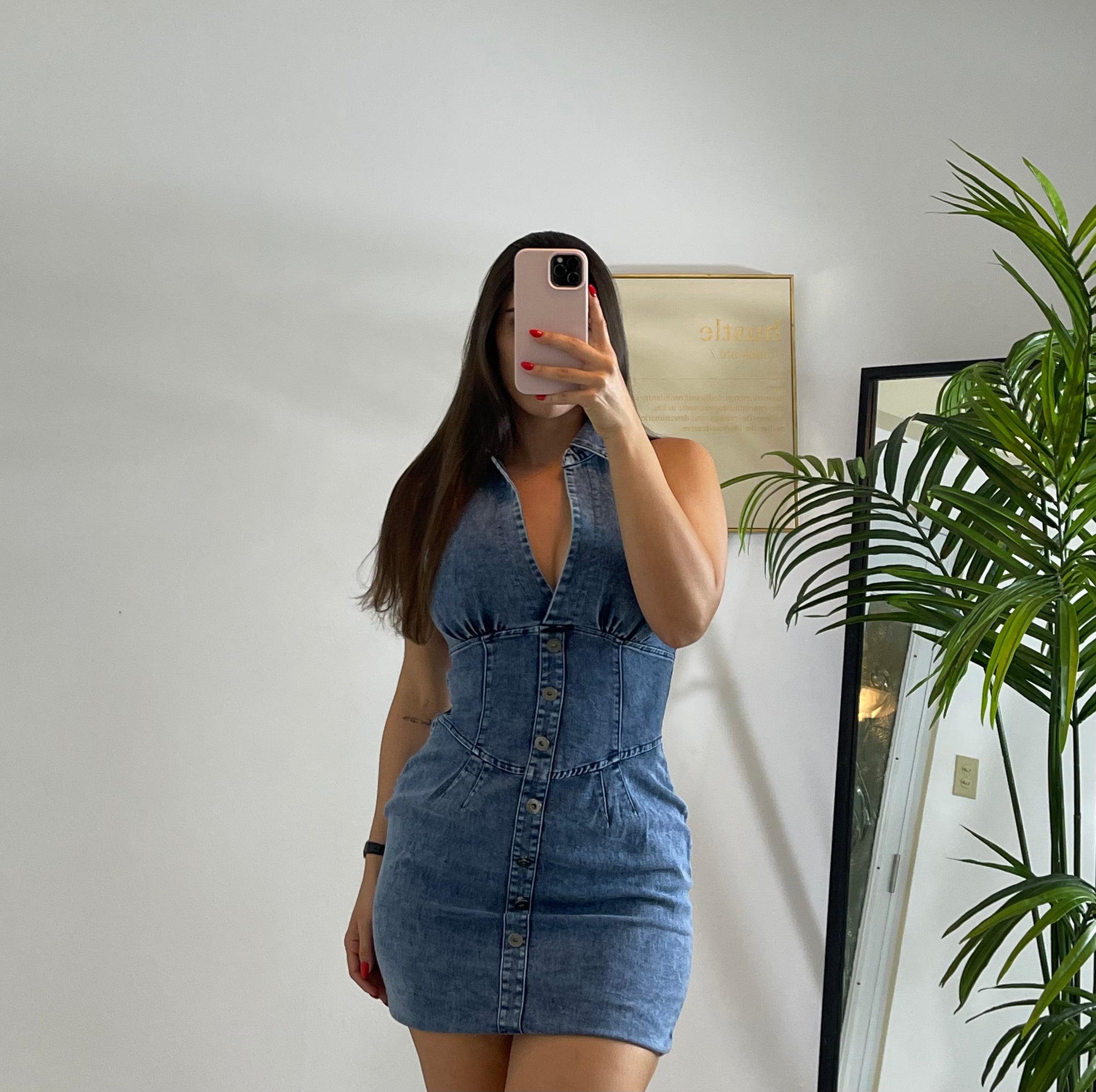 DENIM MINI DRESS