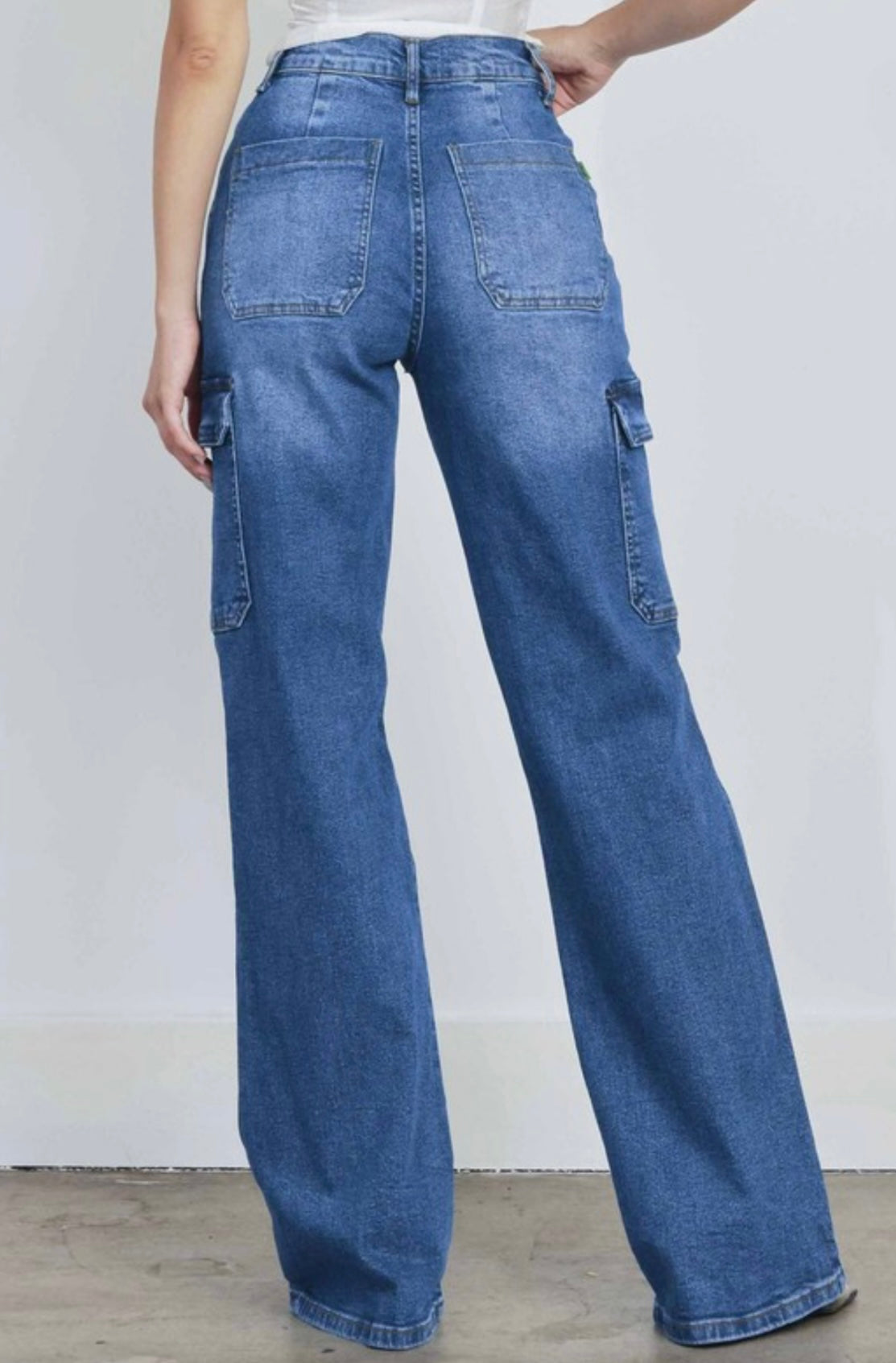 VIBRANT DENIM CARGO JEAN