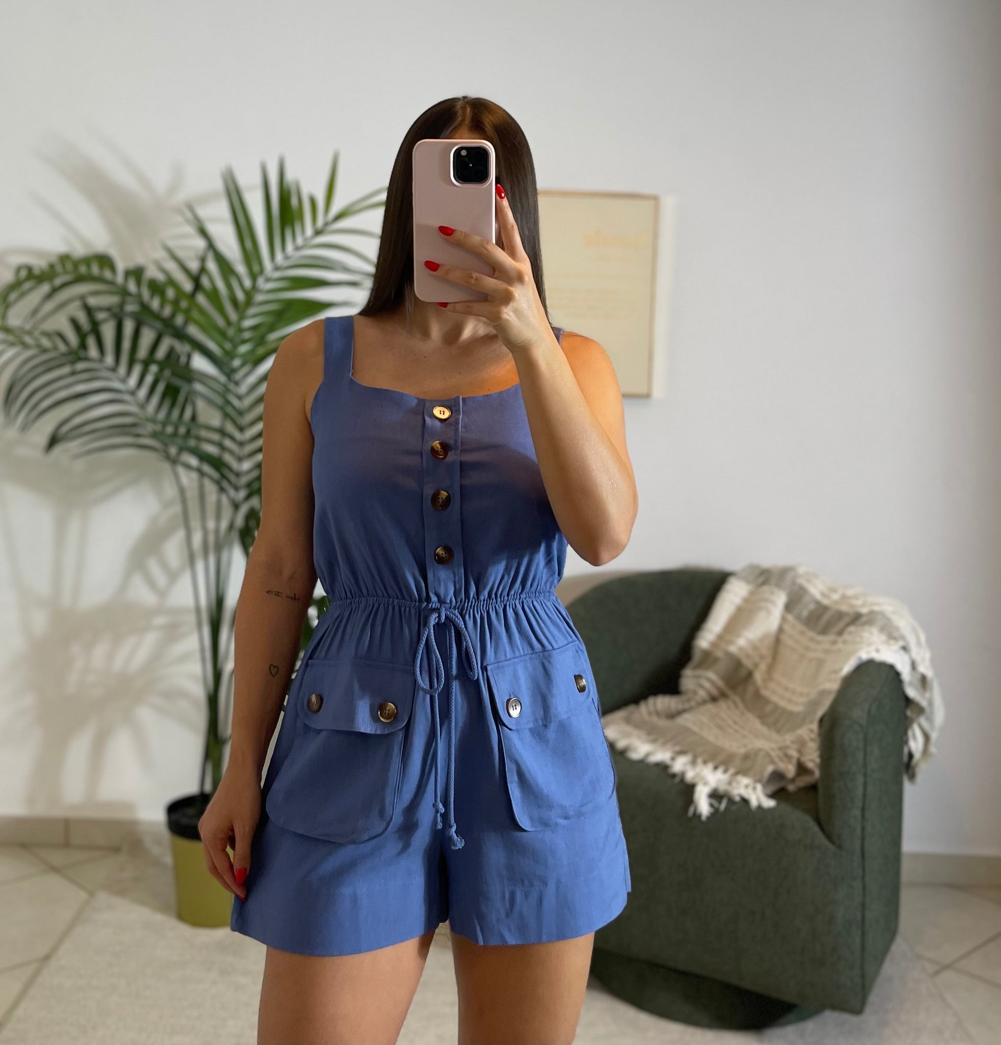 LINEN ROMPER