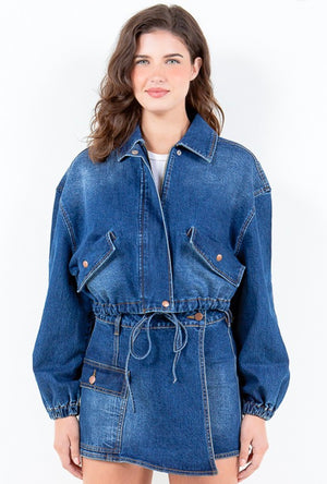 CROPPED DENIM JACKET