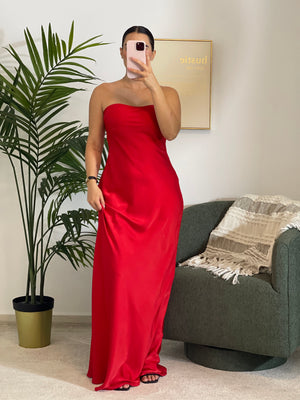 SATIN MAXI DRESS