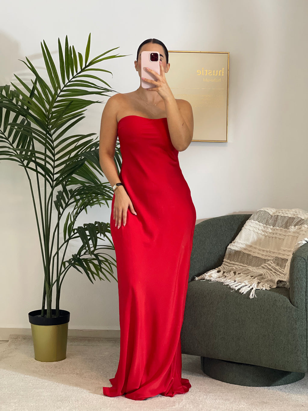 SATIN MAXI DRESS