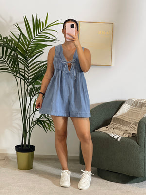 DENIM ROMPER