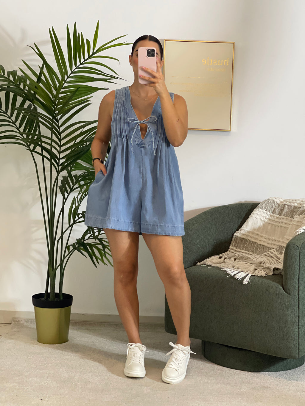 DENIM ROMPER