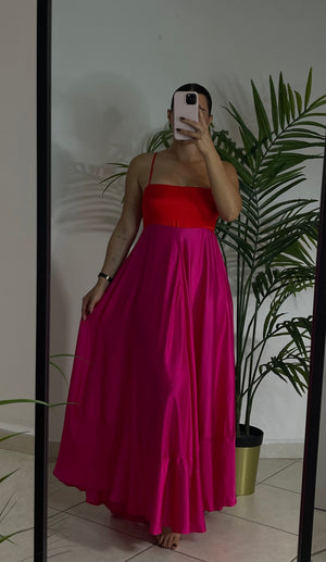 SATIN MAXI DRESS