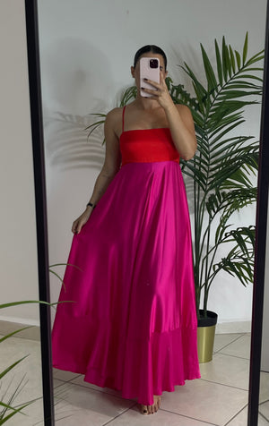 SATIN MAXI DRESS